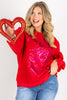 Queen Of Sparkles Red & Pink Logo Card Sweatshirt