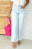 Valentine High Rise Light Blue Straight Jean