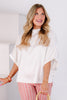 That's So True Ivory Short Sleeve Blouse