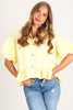 Serafina Yellow Short Sleeve Top