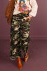 Keep Trying Camo Cropped Wide Leg Pant
