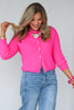TWT® Better Days Ahead Hot Pink Long Sleeve Cardigan
