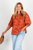 Make It Known Terracotta Short Sleeve Blouse