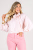 Stella Pink Striped Long Sleeve Blouse