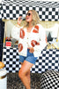 Football Ivory Long Sleeve Cardigan