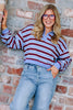 Z SUPPLY Low Key Bay Blue Stripe Henley Pullover