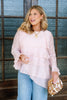 Don't Forget Pink Ruffled Long Sleeve Blouse