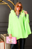 MITCHIE'S Amiee Lime Fox Fur Poncho