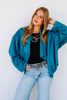 Sweet Embrace Teal Long Sleeve Jacket