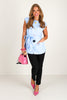 Aurora Light Blue Sleeveless Jacket