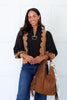 Usual Plan Black 3/4 Sleeve Blouse