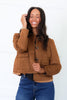 Tribal Dark Gold Long Sleeve Button Front Jacket
