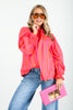 TWT® Keep Dreaming Orange & Pink Striped Long Sleeve Blouse