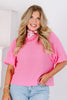 Fun Summer Nights Hot Pink Knit Sweater