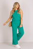 Marlie Kelly Green Sleeveless Pant Set