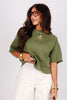Marcie Olive Short Sleeve Sweater