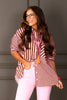 Merritt Pink & Brown Long Sleeve Top