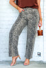 Just Black Leopard High Rise Vintage Straight