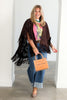 Winona Brown Suede & Fringe Cape
