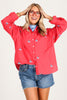 Setting Sail Red Long Sleeve Top
