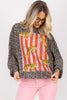 DOORBUSTER Leopard Striped Long Sleeve Sweatshirt
