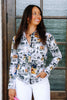 Cape Cod Linen Beach Print Long Sleeve Shirt
