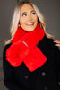 Going All Out Faux Fur Red Scarf