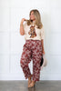 Hold Your Horses Brown Print Wide Leg Pant