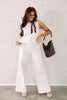 Carolyn Ecru Denim Vest & Wide Leg Pants Set