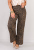 DOORBUSTER On Your Mind Animal Print Cropped Wide Leg Pant