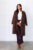 Gabrielle Leopard Brown Long Sleeve Coat