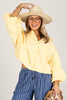 Regina Banana Cream Long Sleeve Blouse