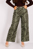 Michele Olive Zebra Wide Leg Pant