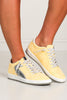 Salma Yellow Suede Sneakers