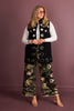 Eliza Black Denim Grommet Long Vest