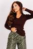 Bethany Dark Brown Long Sleeve Sweater