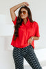 TWT® Finn Red Popover Short Sleeve Top