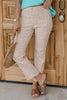 Tribal Pull On Sesame Cheetah Capri Pant
