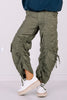 Free People Scorpio Shirred Cargo Lichen Pant
