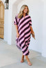 Marnie Light Pink Striped Short Sleeve Maxi Dress