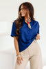 TWT® Finn Navy Popover Short Sleeve Top