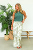 Z Supply Overlook Tiki Tide Island Coconut Linen Wide Leg Pant