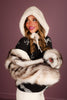 Belle 2 In 1 Vegan Fur Hood Beige Scarf