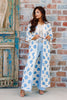 Petunia Blue 3/4 Sleeve Crochet Kimono