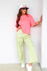 Allie Bright Pink Short Sleeve Top