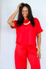 TWT®  Fun For All Red Short Sleeve Top