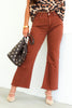 Take it Away Dark Rust Wide Leg Jean