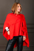 MITCHIE'S Fallon Red Cable Knit Fox Fur Cardigan