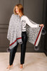 Mitchie's Grey & Ivory Leopard Print Scarf