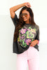 Vintage Floral Espresso Short Sleeve Tee